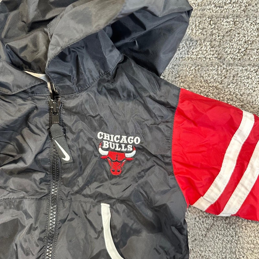 Nike Chicago Bulls Baby Boys Romper Tracksuit Jacket Hooded 6 9 Months - Picture 4 of 5